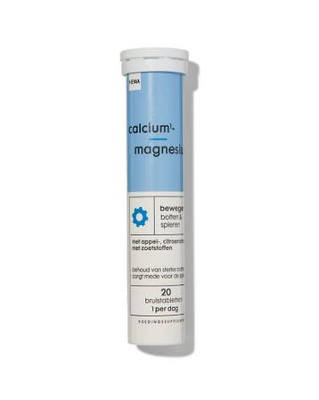 HEMA Calcium-magnesium bruistabletten - 20 stuks, Verzenden, Nieuw