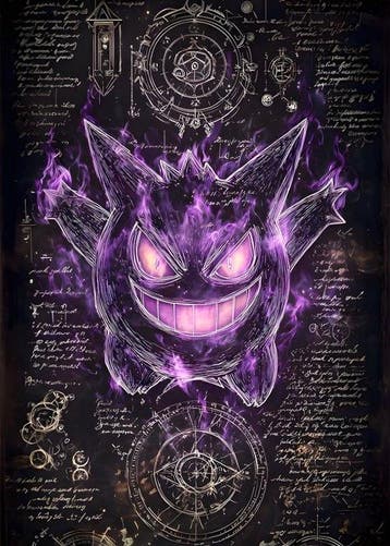 AT9 - [Canvas XL] Gengar Arcana - Occult Flame, Nieuw