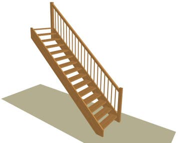Houten trap op maat gemaakt, Doe-het-zelf en Verbouw, Ladders en Trappen, Ophalen of Verzenden, Nieuw, Trap