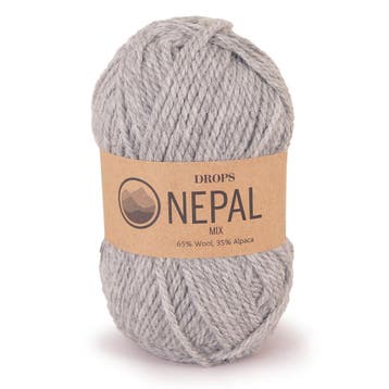 DROPS Nepal Mix - 0501 grijs - Wol Garen, Ophalen of Verzenden, Nieuw