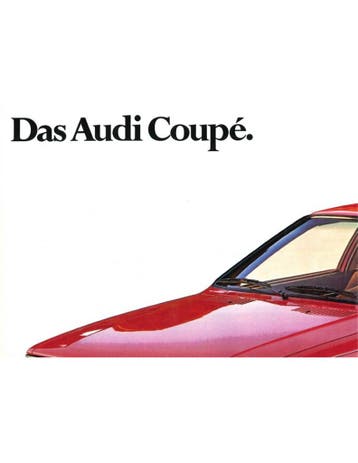 1980 AUDI COUPE BROCHURE DUITS, Nieuw, Audi, Author