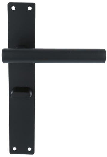 Deurklink Brenda op schild Rechthoekig WC63/8 rvs/mat zwart, Verzenden, Nieuw