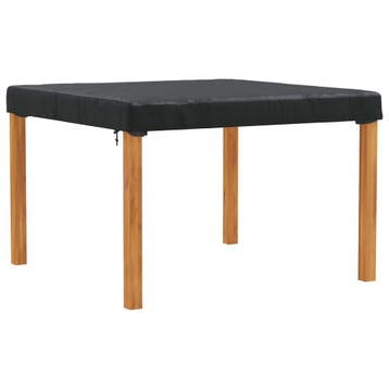 vidaXL Tafel Dek Effen Zwart 122 x 122 x 15 cm Stof, Verzenden, Nieuw