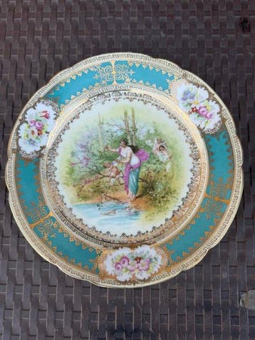 Royal Vienna - Schotel - Porselein - Bord van porselein, Antiek en Kunst, Antiek | Glas en Kristal