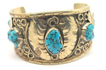 Navajo armband turkoois - Mexico (Zonder minimumprijs), Antiek en Kunst