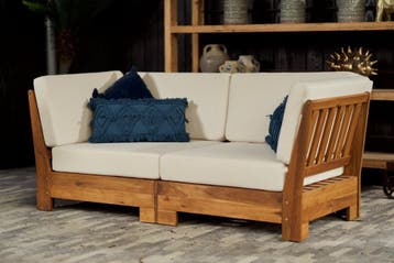Zonkey Fresco Duo - NIEUW - Luxe Houten Loungeset 2 pers., Tuin en Terras, Tuinsets en Loungesets, 2 zitplaatsen, Bank, Nieuw