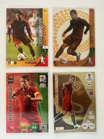 Panini Cristiano Ronaldo - 4 Mixed collection - Near Mint, Nieuw