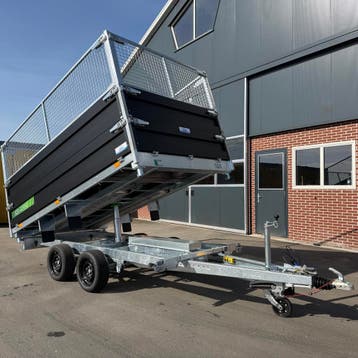 JCS Tandemas 3-zijdige kipper paraboolvering 3500kg, 335x185, Auto diversen, Ophalen, Nieuw