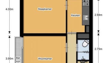 Te Huur 2 Kamer Appartement Ringweg-Randenbroek In Amersfoor, Huizen en Kamers, Huizen te huur, Direct bij eigenaar, Amersfoort