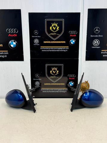 Buitenspiegel rechts en links Peugeot 107 2005/2014 blauw, Gebruikt, Peugeot