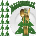 Ruhhy Bestekhouder Kerstbomen – Set van 12 Stuks, Vilten.., Diversen, Kerst, Ophalen of Verzenden, Nieuw