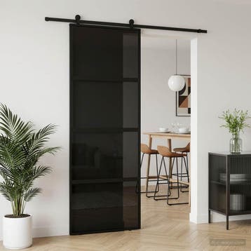 vidaXL Schuifdeur 76 x 205 cm Gelaagd Glas en Aluminium, Verzenden, Nieuw