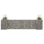 vidaXL Gabion plantenbak H-vormig 260x40x60 cm staaldraad, 100 cm of meer, Verzenden, Nieuw, Metaal