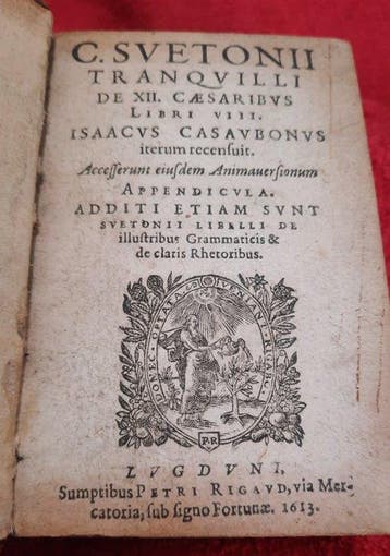C. Suetonius Tranquillus; Isaacus Casaubonus (editor) - C., Antiek en Kunst