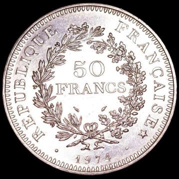 Frankrijk. 50 Francs 1974 Hercule (Zonder minimumprijs)