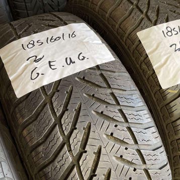 2 x Goodyear Eagle UltraGrip 185-60-16 RFT Winterbanden 6mm, Auto-onderdelen, Banden en Velgen, Gebruikt, 16 inch, Band(en), Personenwagen