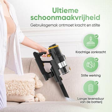 Heevey steelstofzuiger draadloos - Zonder zak - 60 min, Ophalen of Verzenden