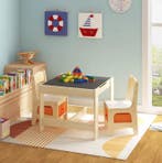 Houten Kindertafel met 2 Stoelen en Opbergruimte, Verzenden, Nieuw