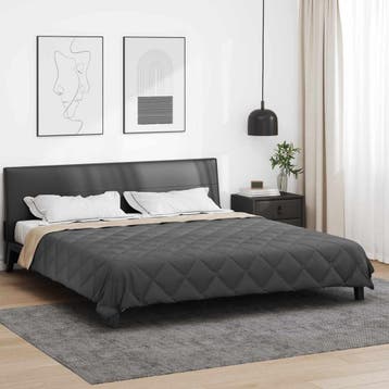 vidaXL Zomerdekbed 200 x 200 cm Zomer 200 gsm Antraciet en, Verzenden, Nieuw