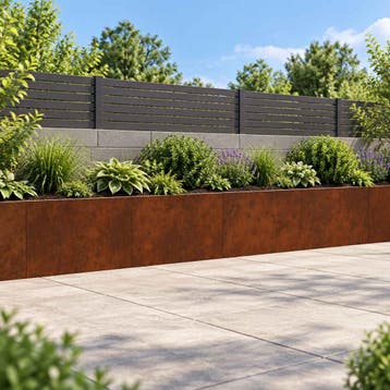 vidaXL Keerwand 4 st 60 x 12 x 40 cm weervast staal, Verzenden, Nieuw