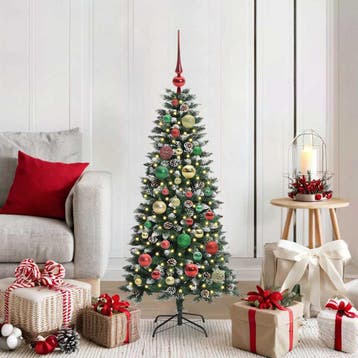vidaXL Kunstkerstboom met 150 LED Groen 120 cm PVC en, Verzenden, Nieuw