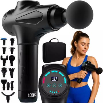 Isomedix massage gun zwart – 30 intensiteitsniveaus met 1., Ophalen of Verzenden, Nieuw