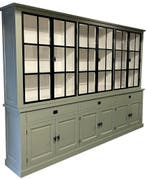 Buffetkast Soest Engels groen met stalen deuren 300cm, Huis en Inrichting, Kasten | Buffetkasten, Ophalen of Verzenden, Nieuw