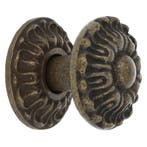 Deurknop bloem messing antiek 71mm, Verzenden, Nieuw