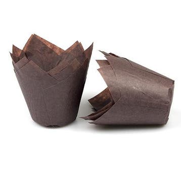 Muffin Vormpjes Tulpmodel Bruin 200st., Verzenden, Nieuw