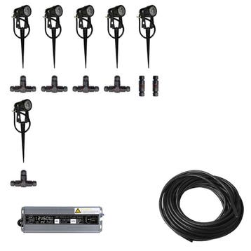 6x LED grond spot - 12V - 3 watt - complete DIY set, Tuin en Terras, Ophalen of Verzenden, Nieuw