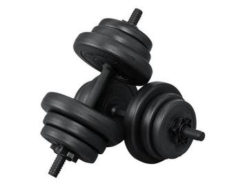 Veiling - Halterset / Dumbells 20 kg - 2-delig - Zandgevuld, Nieuw