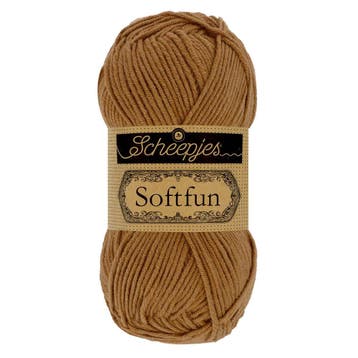Scheepjes Softfun - 2633 Tawny - Haakgaren / Breigaren, Ophalen of Verzenden, Nieuw, Breien of Haken, Wol of Garen