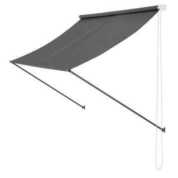 Luifel markies uitvalscherm grijs 350x120 cm, Verzenden, Nieuw