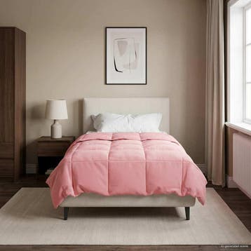 vidaXL Zomerdekbed Gekwilt Roze 135 x 220 cm Microfiber, Verzenden, Nieuw, Roze