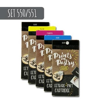 Eetbare Inkt Cartridge complete set XL (PGI550/CLI551), Verzenden, Nieuw