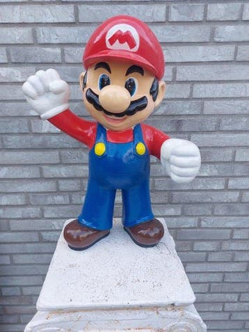 Beeld, mooi afgewerkt beeld Mario Bros - 47 cm - polyresin
