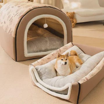Warm Hondenhuis met Afneembaar Bed - Zacht & Antislip Slaapn, Verzenden, Nieuw