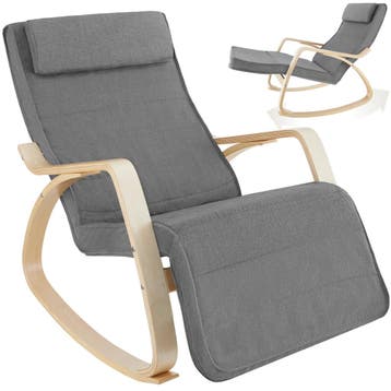Schommelstoel Onda - lichtgrijs, Huis en Inrichting, Stoelen, Verzenden, Nieuw