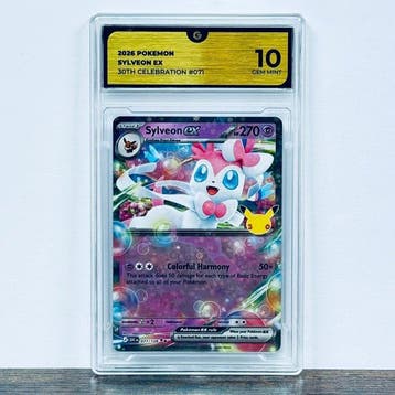 Pokémon Graded card - Sylveon ex 071- 30th Anniversary –, Hobby en Vrije tijd, Nieuw