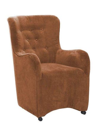 Eetkamerstoel Jennifer - eetkamerstoelen - Cognac, Nieuw, Stof