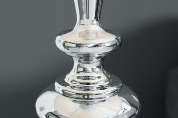 Vloerlamp LUCIE 160 cm wit zilver nylon kap barokstijl wit -, Ophalen of Verzenden, Nieuw