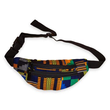 Afrikaanse print heuptasje / Fanny pack - Blauw / Oranje ken, Ophalen of Verzenden, Nieuw