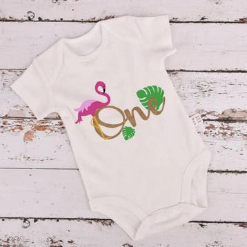 2-delig 1e verjaardag setje Flamingo, Jurkje of Rokje, Nieuw, Sweet-One, Verzenden