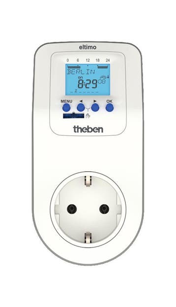Theben Eltimo Digitale Timer Stopcontact Met Astro Wekelijks, Verzenden, Nieuw, Overige typen