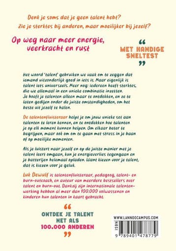 De talentenfluisteraar 9789401478779 Luk Dewulf, Boeken, Verzenden, Zo goed als nieuw, Luk Dewulf