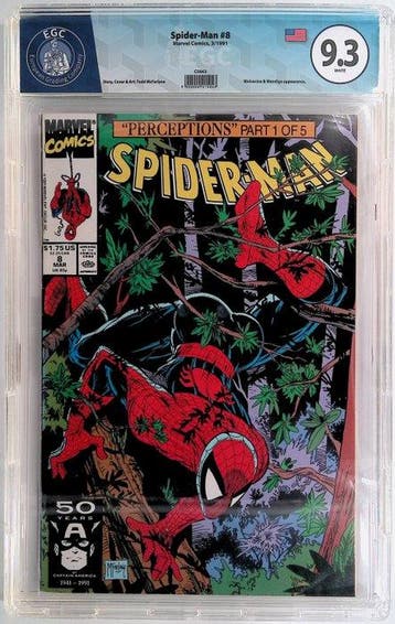Spider-Man #8 - EGC 9.3 - 1 Graded comic - Eerste druk -, Boeken, Nieuw