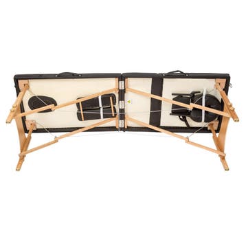 2 zone massagetafel met 5cm matras en houten frame - zwart, Verzenden, Nieuw