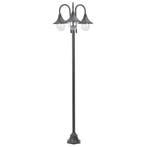 vidaXL Paalverlichting tuin E27 220 cm aluminium brons, Verzenden, Nieuw, Aluminium, Staande lamp