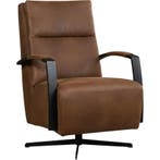 Leren draaifauteuil Award - Kenia Brown (bruin) - Stervoet, Nieuw, Ophalen of Verzenden, 50 tot 75 cm, Industrieel, Modern