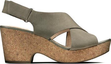 Clarks Maritsa Lara - 41 - Dames Sandalen - Sage Nubuck, Verzenden, Nieuw